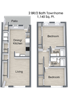 2 Bedroom Floor Plan